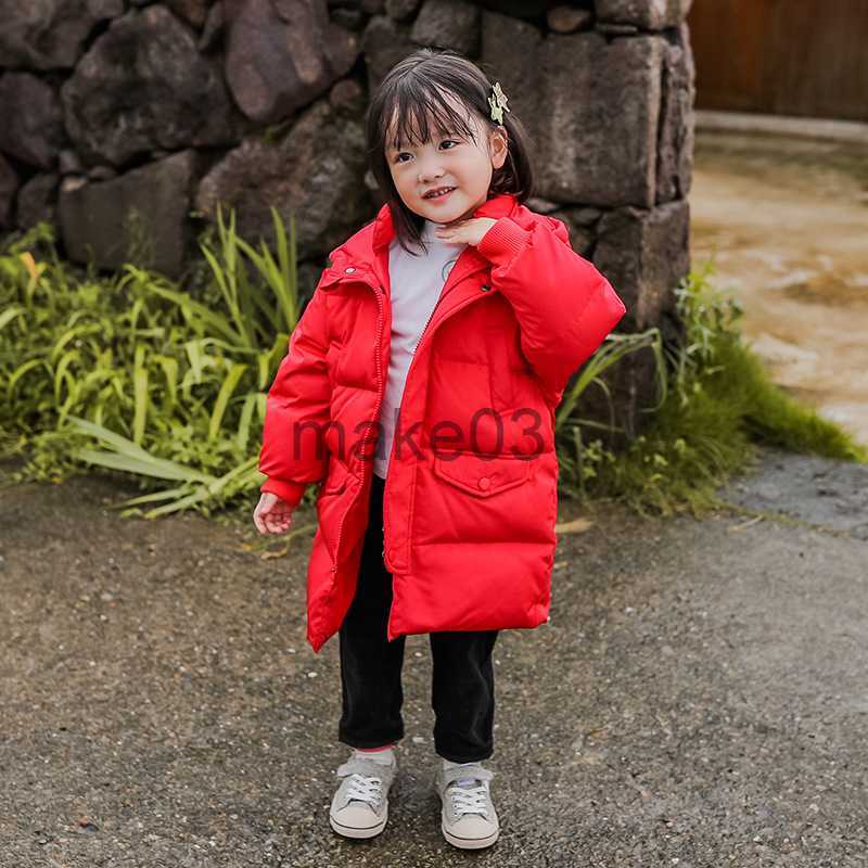 Down Coat Russia New Winter Long Thick Down Jacket for Girl Boys Clothes Hooded Parka Coat Kids Snowsuit Outerwear Clothing J230823