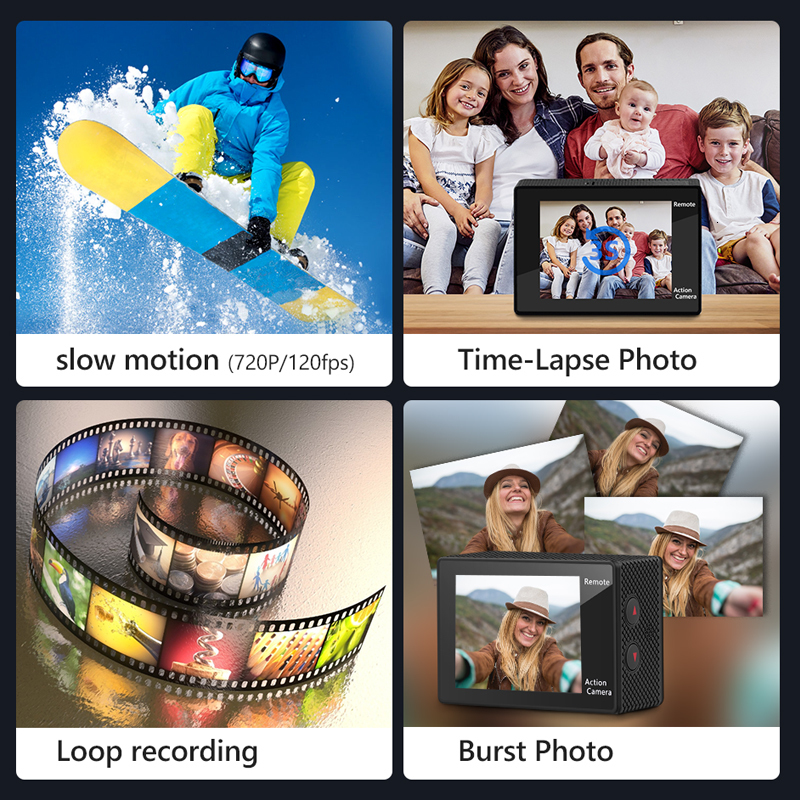 Weatherproof Cameras AXNEN H9R 4K Sports Camera Motorcycle Bicycle Helmet Waterproof Video Recording WiFi Action for P ography with Remote 230823