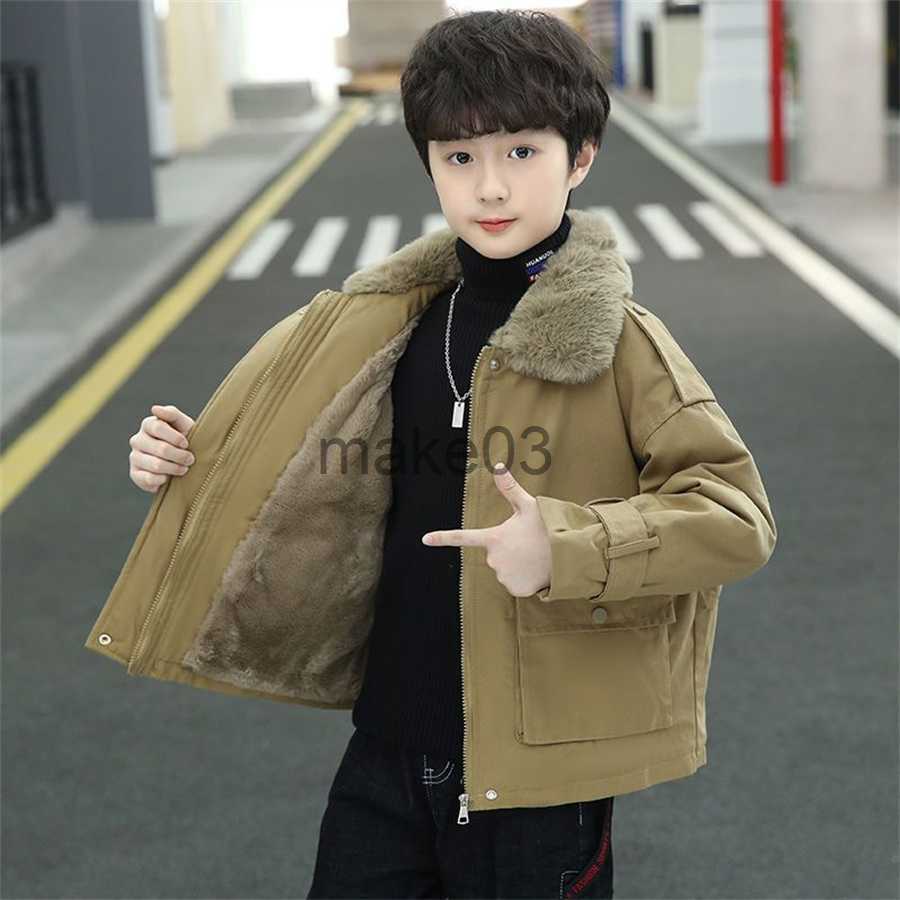 Down Coat 2022 New Winter Children's Warm Cotton Jackets Coats boys Short Quilted Jacket Kids Clothes Boy Outerwear 314 years J230823