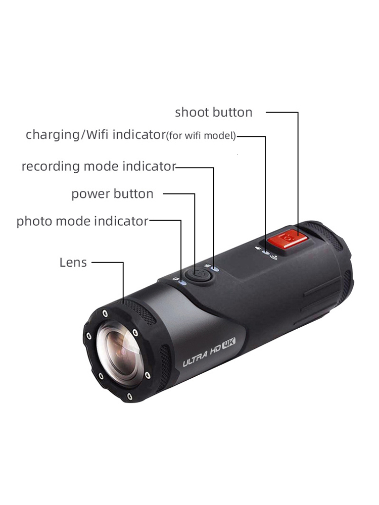 Weatherproof Cameras EXSKOF Action Camera 4K 30fps Waterproof Wifi 170 Degree Angle Motorcycle Bicycle Helmet Camcorder Sports Video 230823