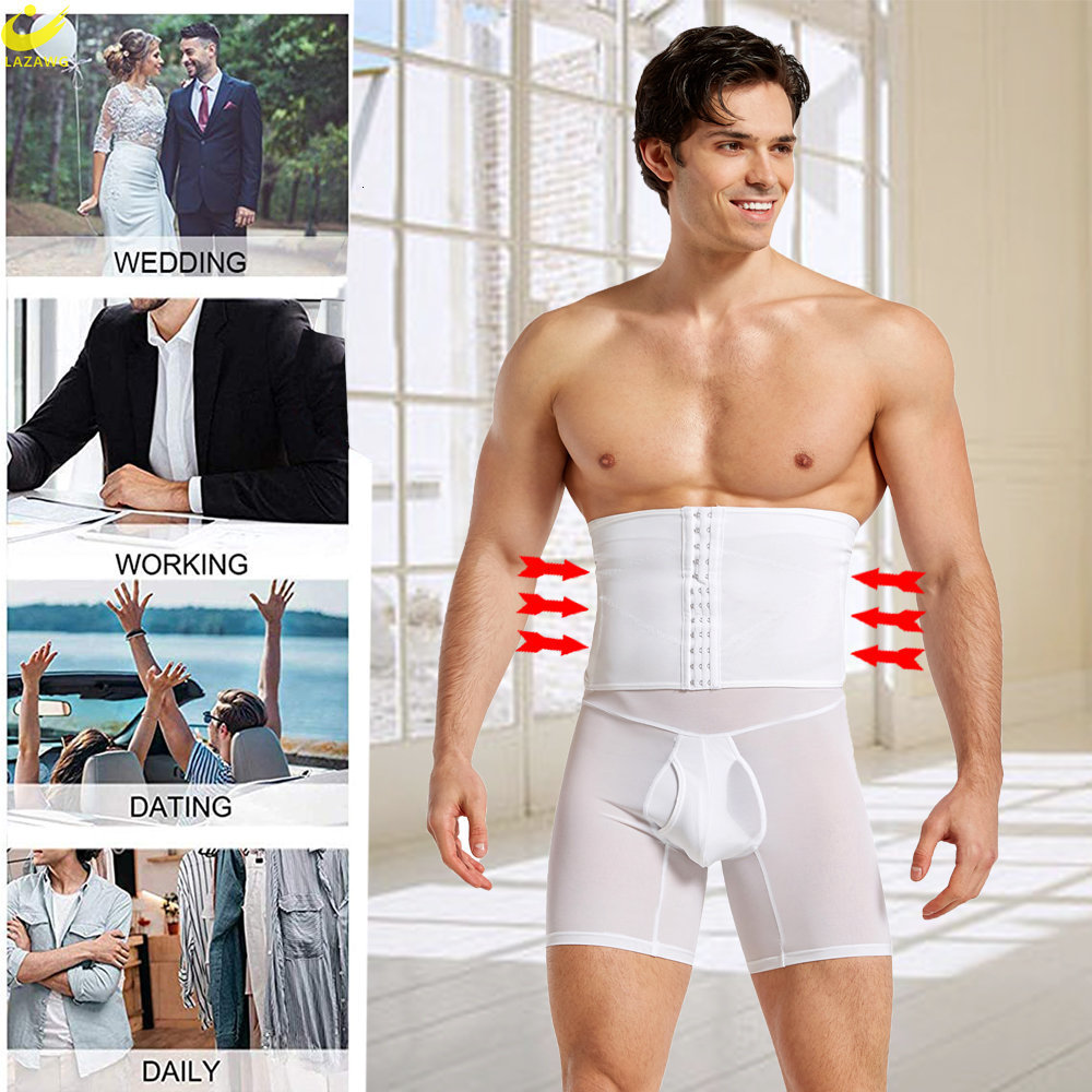 Men s Body Shapers LAZAWG Shaper Shorts for Men Shapewear Weight Loss High Waist Underwear Trainer Tummy Control Panties Slimming 230823