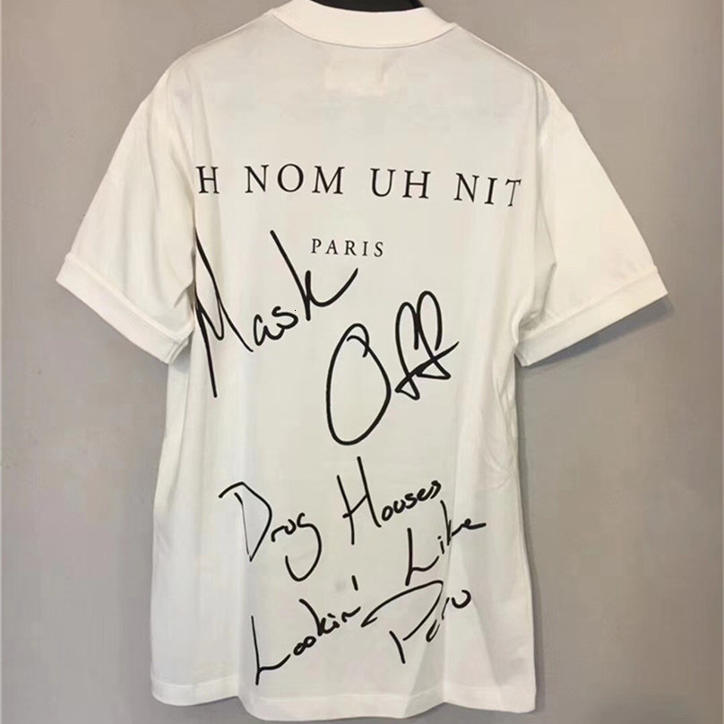 Women's T-Shirt White IH NOM UH NIT Pearl Man T-shirt Men Women High Quality Mask Graphic IH NOM UH NIT Tee Sign Tops Paris Short Sleeve 230823