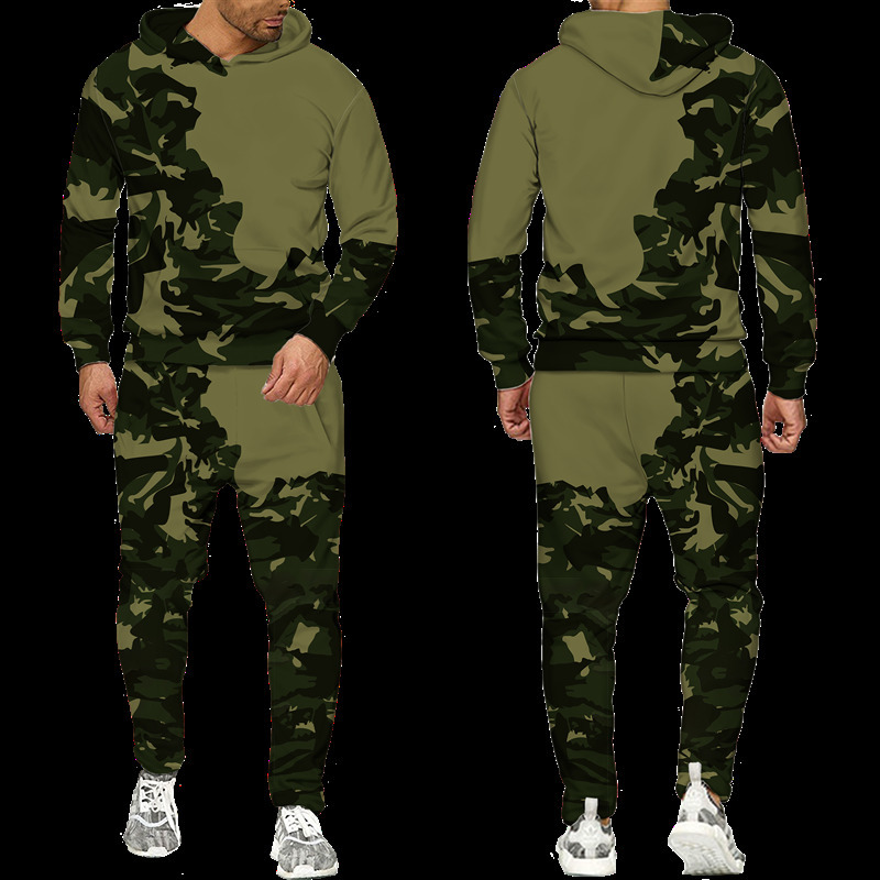 Men s Tracksuits Spring Autumn Camouflage Hoodie Pants Suit Men Women Casual Hooded Pullover Sweatshirt Set Tracksuit 2 Pieces Sportswear Outfits 2308