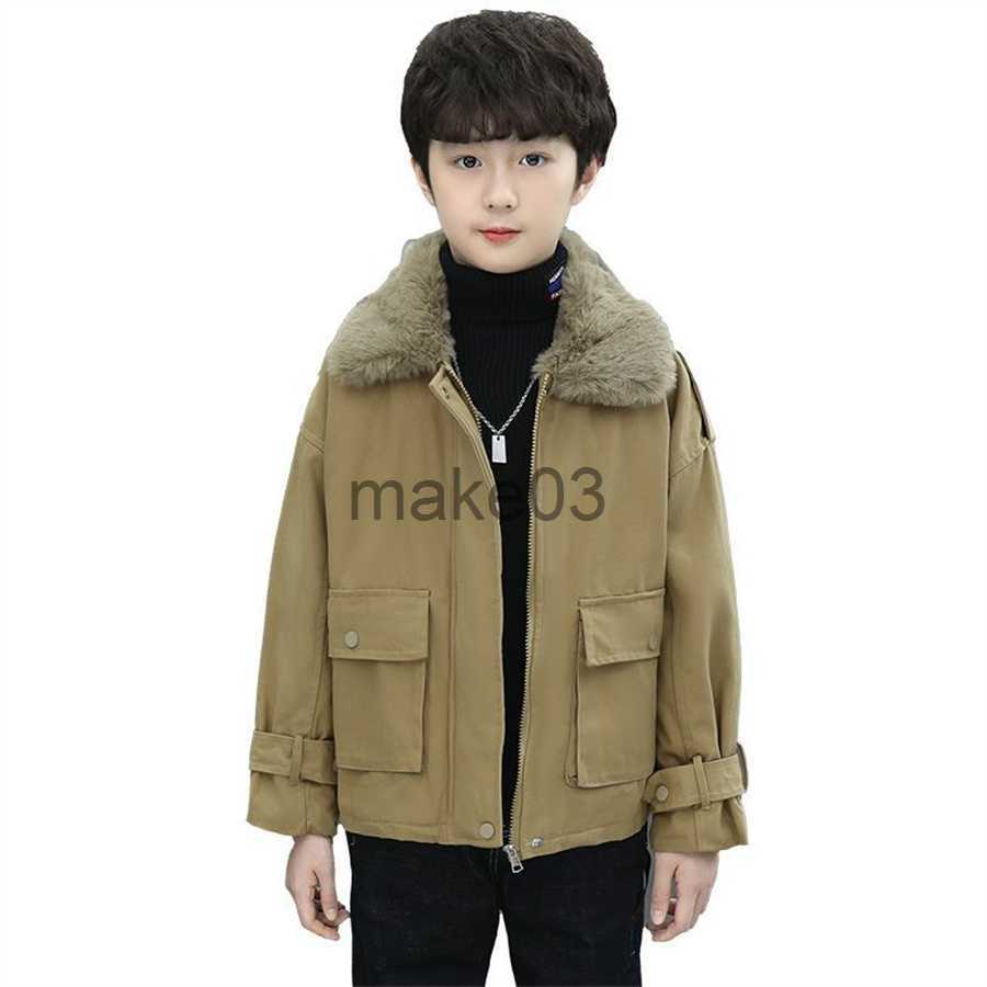 Down Coat 2022 New Winter Children's Warm Cotton Jackets Coats boys Short Quilted Jacket Kids Clothes Boy Outerwear 314 years J230823