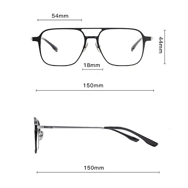 Fashion Sunglasses Frames YIMARUILI Aluminum Magnesium Ppure Retro Double Beam Magnetic Polarized Night Vision 3D Prescription Glasses Frame 9908 2308