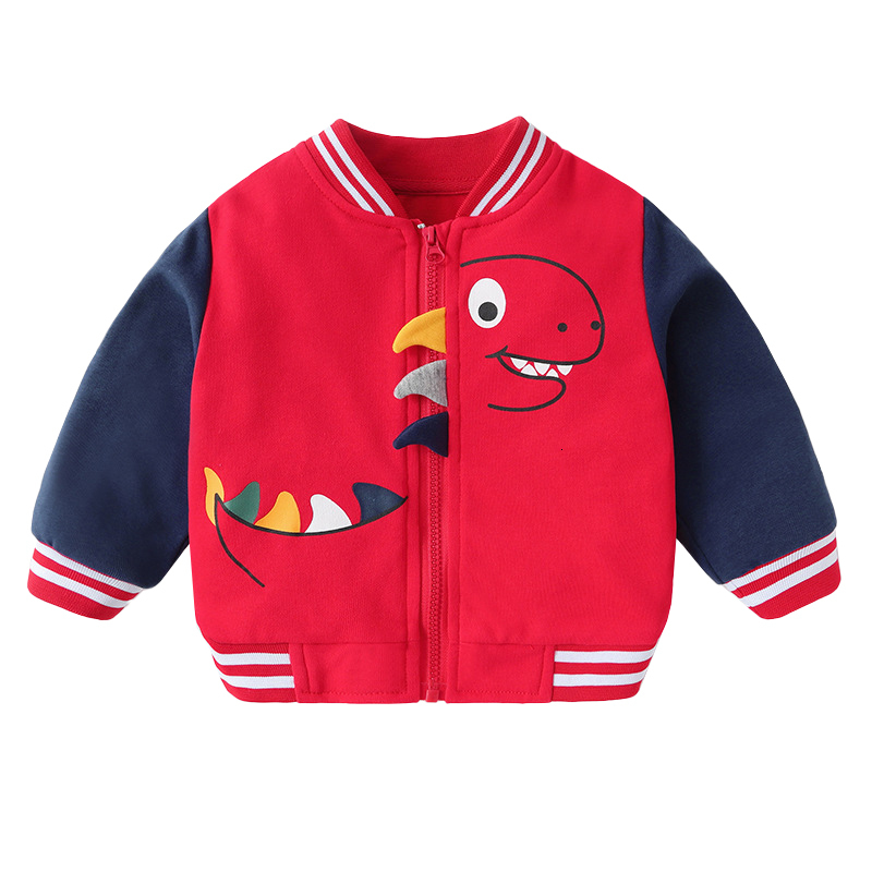 Jackets Baby Boys Jackets Spring Autumn Dinosaur Kids Baseball Jacket Coat Casual Boys Outerwear 1-4 Years Children Clothing 230817