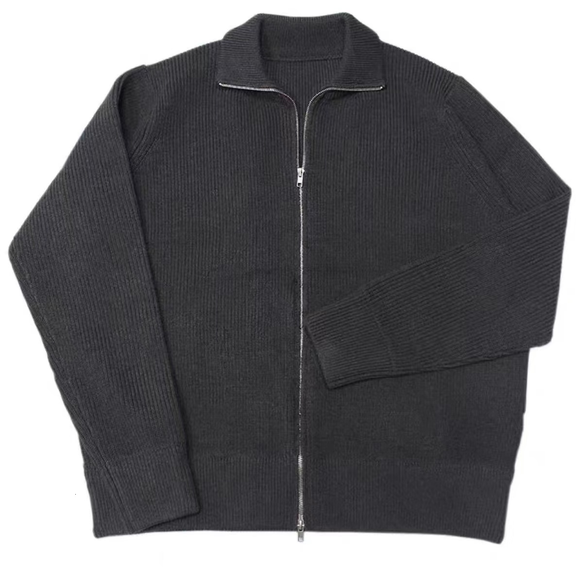 Men's Sweaters Arrival Mm6 Style Original Magera 19AW Zipper High Neck Cardigan Coat Os Casual Simple Loose Knit for Men 230822