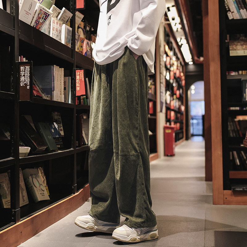 Men s Tracksuits Corduroy Pants Men Oversized Fashion Retro Casual Japanese Streetwear Hip hop Loose Wide Leg Mens Trousers S 2XL 230823