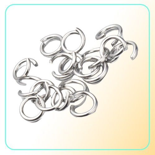 100pcslot Gold silver Stainless Steel Open Jump Rings Direct 4568mm Split Rings Connectors for DIY Ewelry Findings