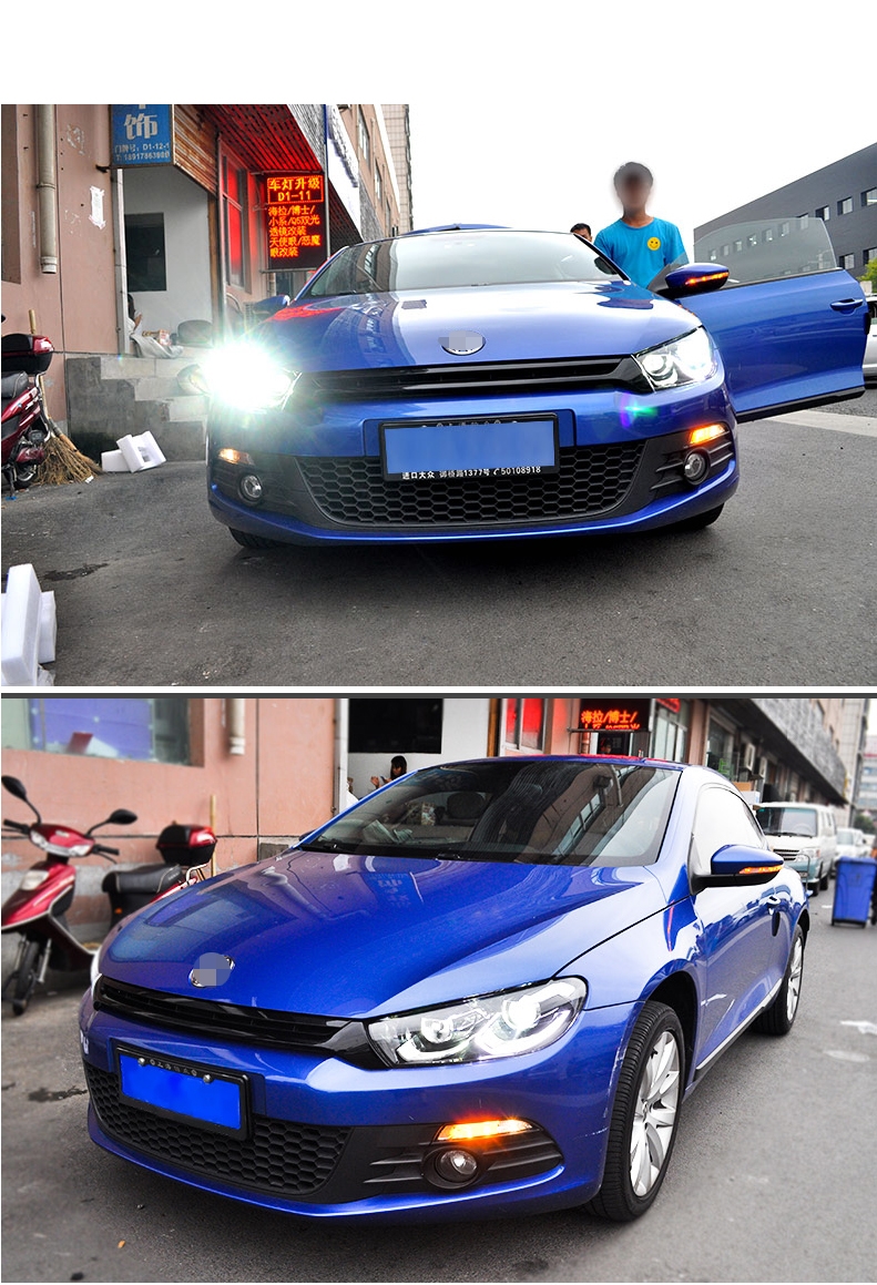 Front Headlight For VW Scirocco 20 08-20 18 Upgrade LED Far and Near Lights LED Running Headlamp Streamer Turn Signal
