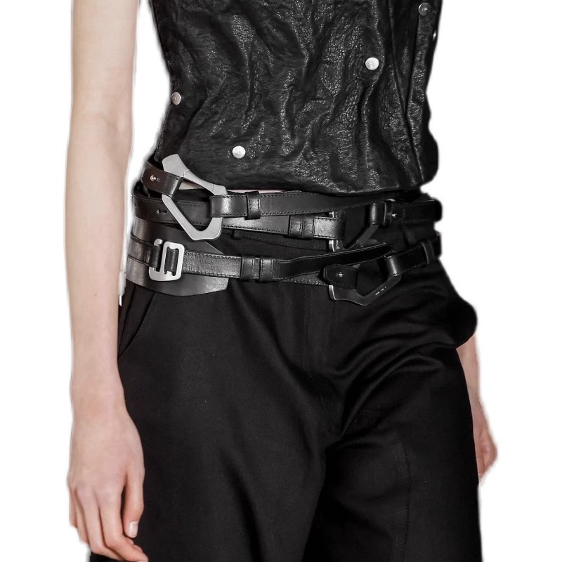 Other Fashion Accessories French HE Multifunctional Mountaineering Buckle Belt Disassembly Combination Cowhide Men s Folding 230822