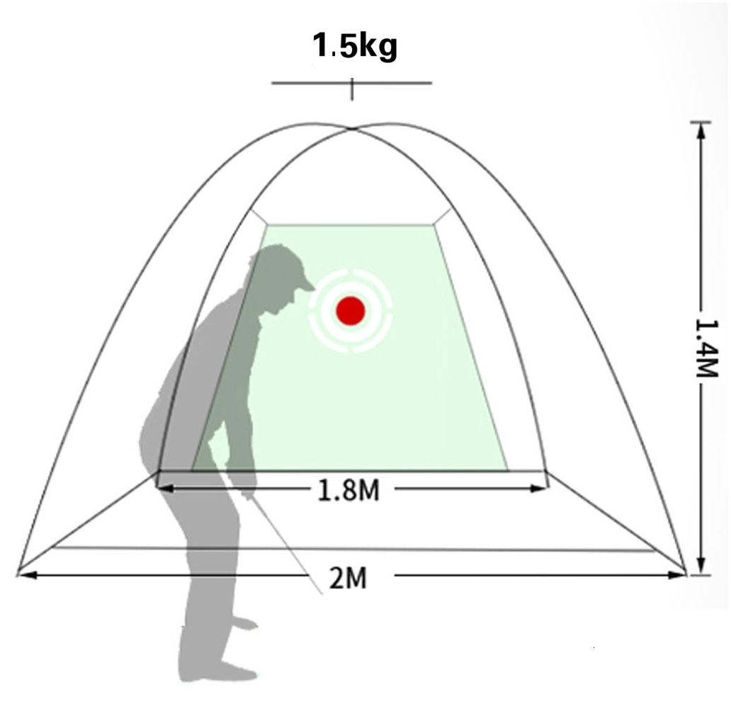 Other Golf Products 2M Practice Net Tent Strike Cage Outdoor Indoor Grassland Mesh Mat Garden Training Equipment Supplies 230822