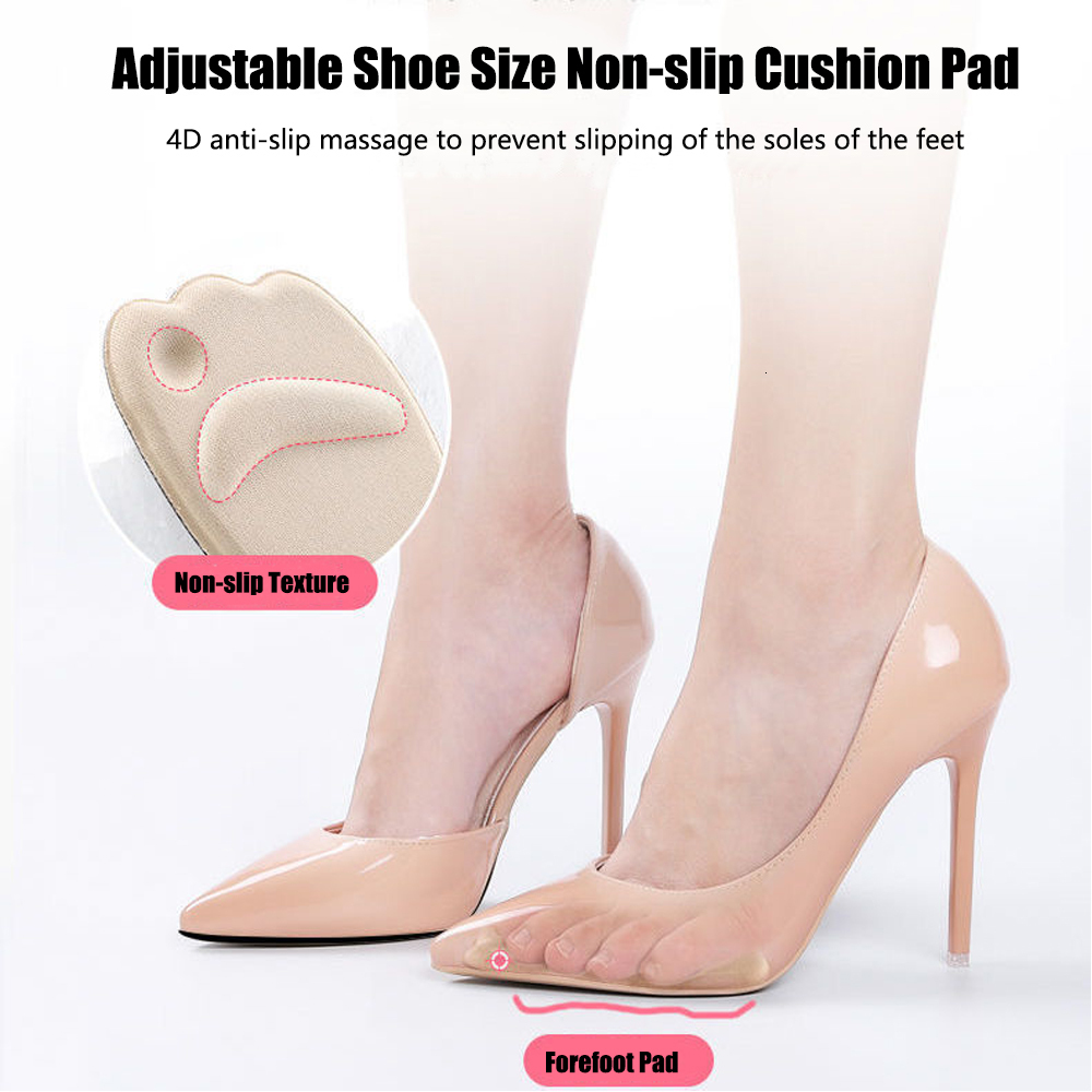Shoe Parts Accessories Forefoot Insert Cushion Pads for Women Shoes Anti slip Silicone Foot Pain Relief High Heels Sandals Gel Insoles 230823