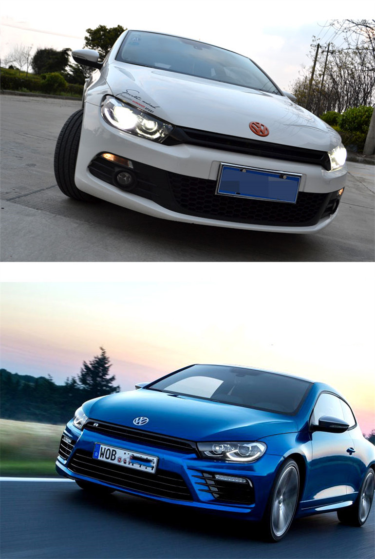 Front Headlight For VW Scirocco 20 08-20 18 Upgrade LED Far and Near Lights LED Running Headlamp Streamer Turn Signal