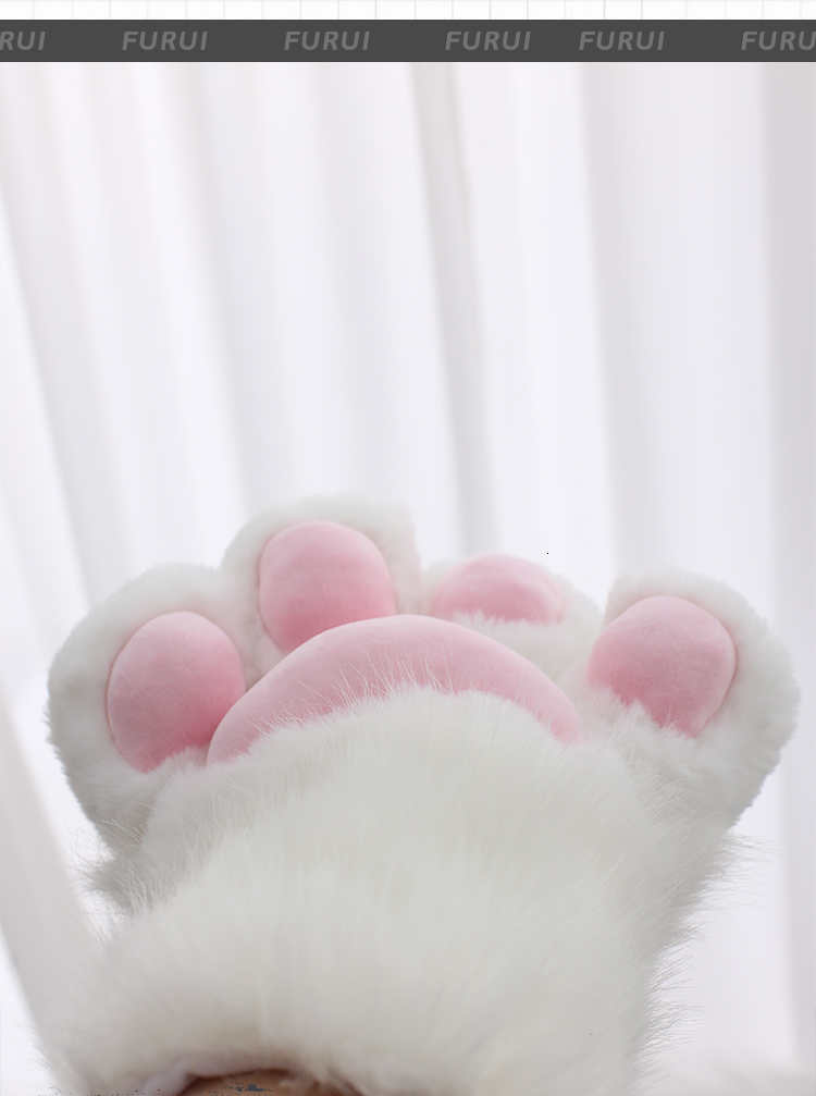 Five Fingers Gloves Custom Creative cute cat paws winter gloves boys and girls family gloves furry couple indoor cotton warm gloves 230822