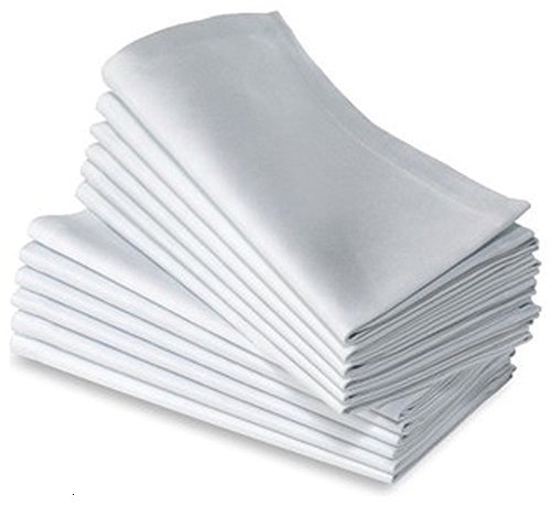 Table Napkin 12pcs 100% COTTON RESTAURANT DINNER CLOTH LINEN WHITE 50x50cm PREMIUM EL NAPKINS 230823