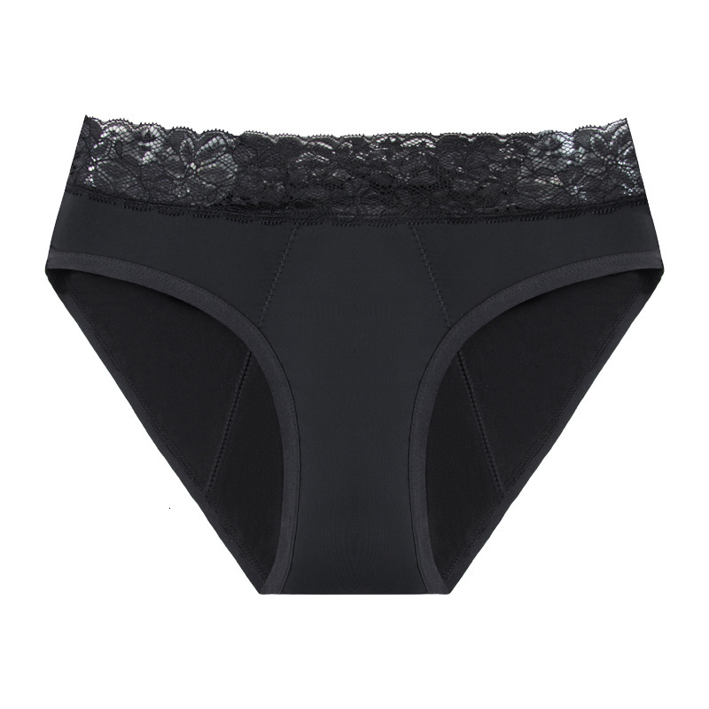Women's Panties S4XL Detachable buttons leak proof menstrual briefs sexy lace four layers absorbent physiological underwear plus size lingerie 23