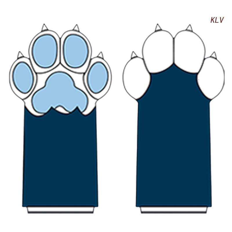 Five Fingers Gloves Wolf Costume Furry Paw Warm Gloves for Adult Cute Plush Mittens Costume Accessory Animal Cosplays Party 6XDA 230822