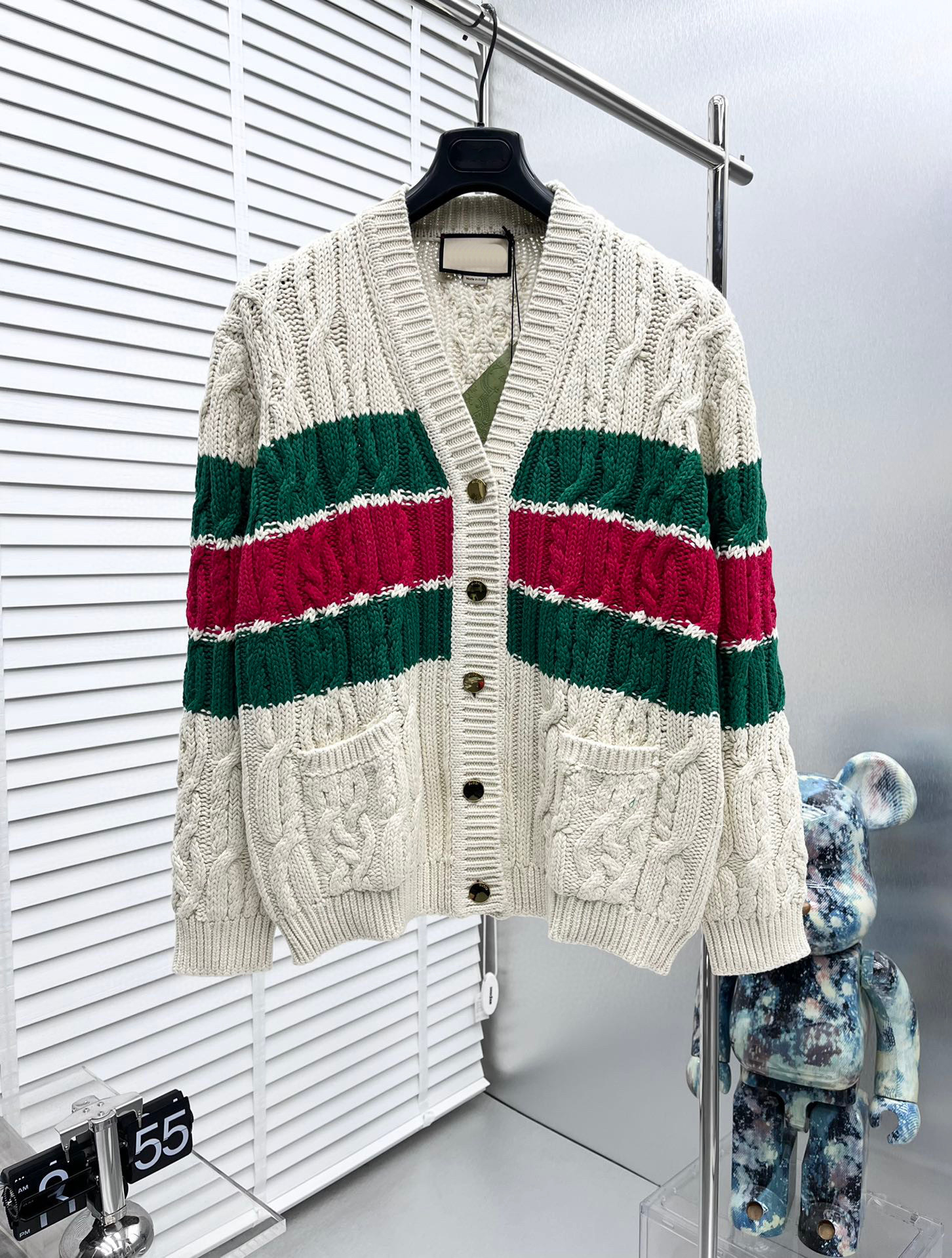 Men's Plus Size Hoodies & Sweatshirts jacquard letter knitted sweater in autumn / winter acquard knitting machine e Custom jnlarged detail crew neck cotton 1322