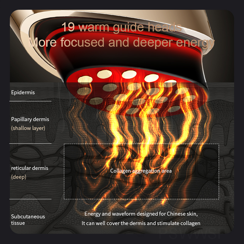 Face Massager Collagen Regeneration EMS Beauty Instrument Red Light Lifting Tighten Cannon Skin Rejuvenation Machine 230823