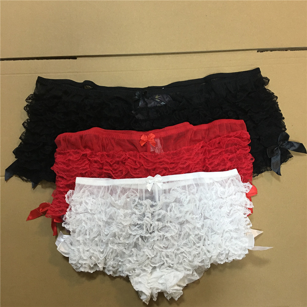 Women's Panties Plus Size S6XLWomens Ladies Ruffled Lace Bloomers Knickers Panties Lingerie Burlesque bo peep panty Frilly Knickers 230822