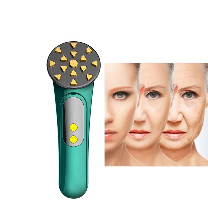 RF EMS Micro Current Beauty Device Facial Lifting Massager Radio Frequency Skin Rejuvenation Instrument Led Light Therapy Anti Aging Wrinkle