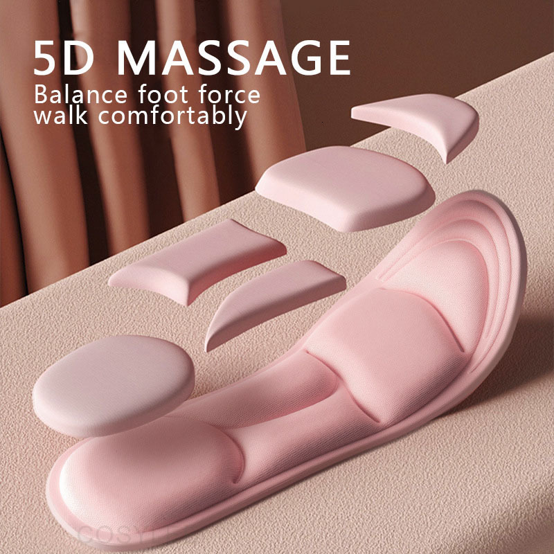 Shoe Parts Accessories 5D Massage Memory Foam Insoles For Shoes Sole Breathable Cushion Sport Running Feet Orthopedic 230823