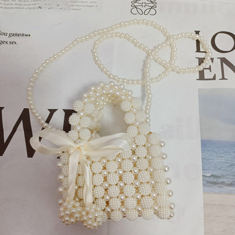 Handbags Cute Girls Princess Crossbody Bags Beads Purses and Handbags for Women Mini Coin Wallet Pouch Kawaii Kids Tote Hand Bags 230823