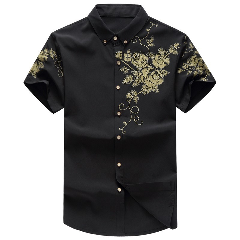Men's Casual Shirts Summer Hawaii Aloha Shirt Flamingo Print Short Sleeve Beach Holiday Party Wear 230822