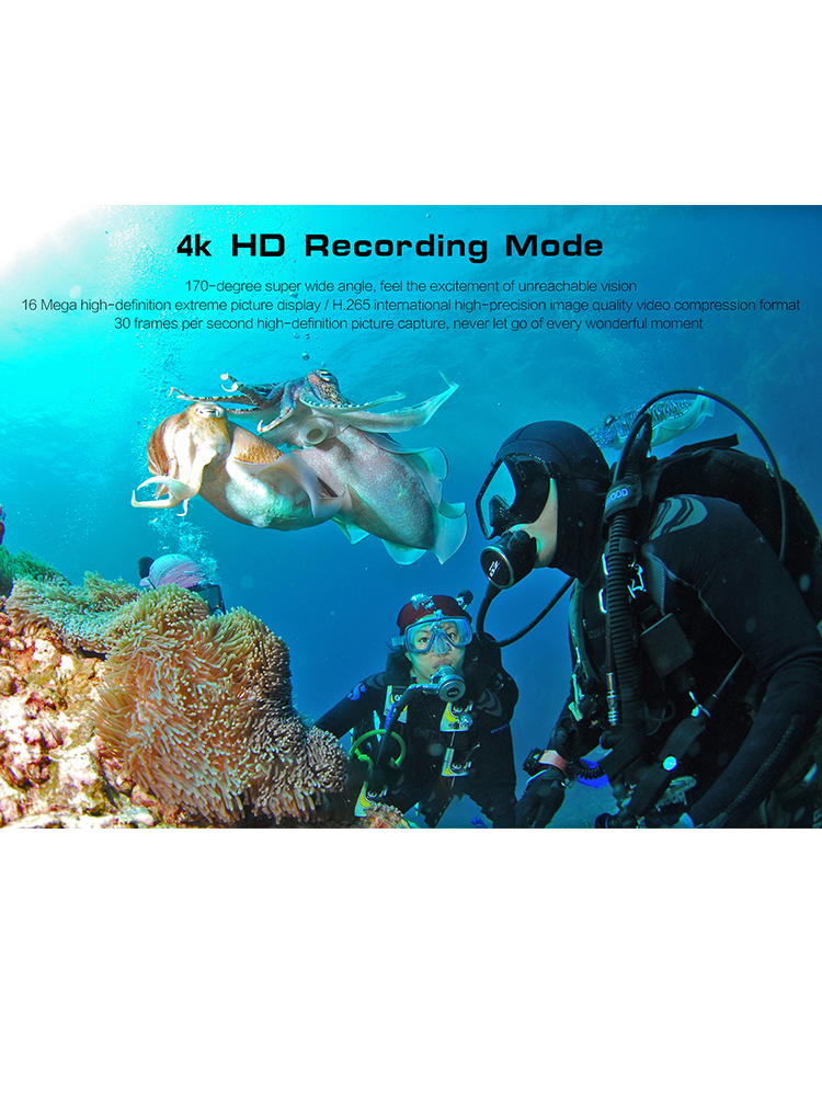 Weatherproof Cameras EXSKOF Action Camera 4K 30fps Waterproof Wifi 170 Degree Angle Motorcycle Bicycle Helmet Camcorder Sports Video 230823