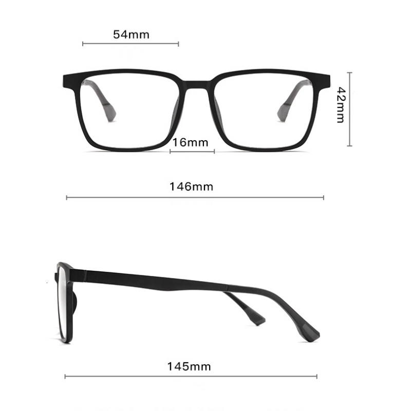 Fashion Sunglasses Frames YIMARUILI Fashion Square Magnetic Clip Eyewear Polarized Night Vision Optical Prescription Eyeglasses Frame 99105R 230822