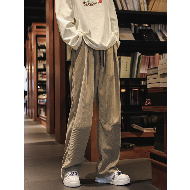 Men s Tracksuits Corduroy Pants Men Oversized Fashion Retro Casual Japanese Streetwear Hip hop Loose Wide Leg Mens Trousers S 2XL 230823