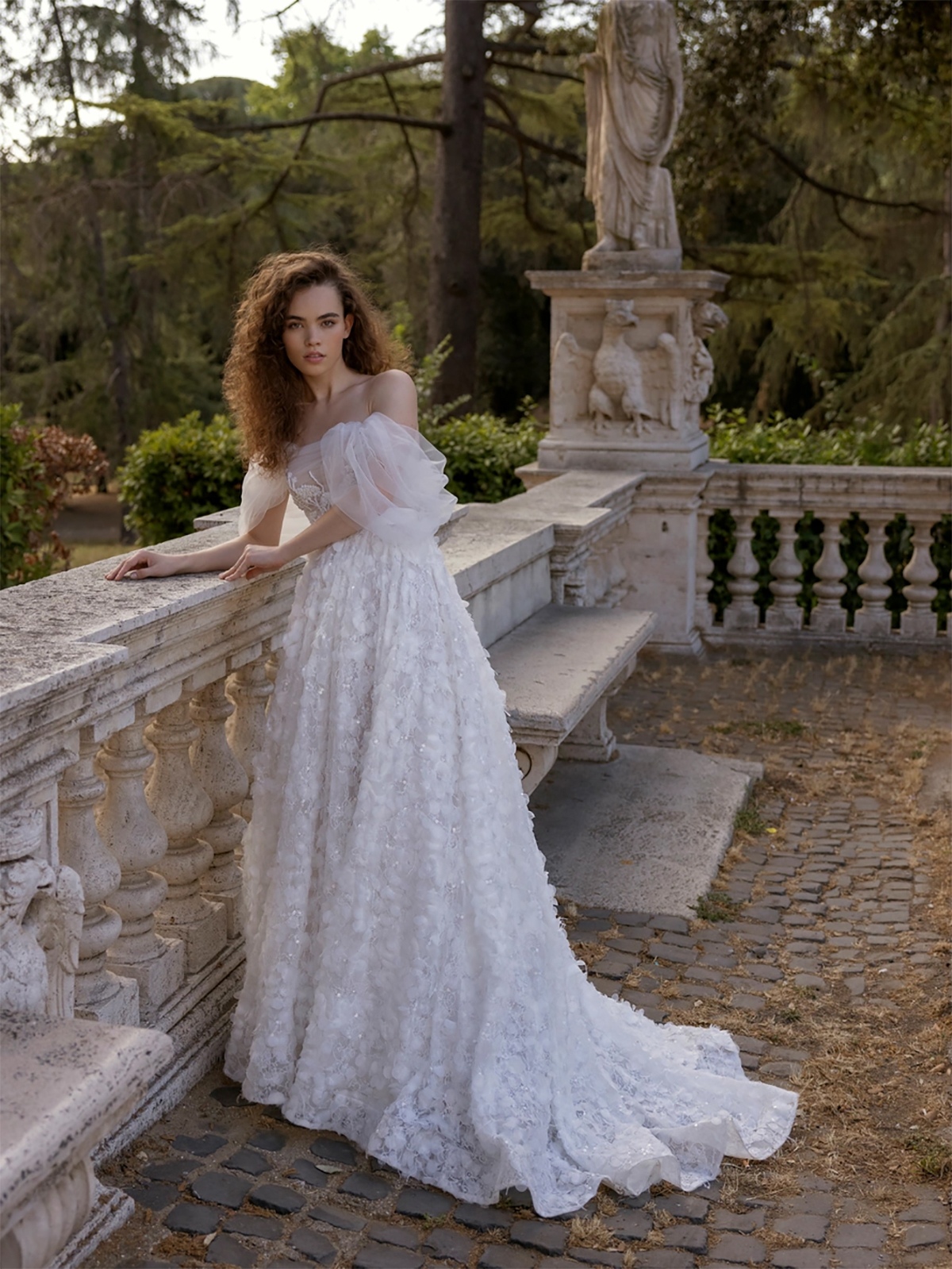 Beach A Line Wedding Dress Illusion Off Shoulder 3D Flowers Appliques Bridal Gowns Custom Made Beads Plus Size Bride Dresses