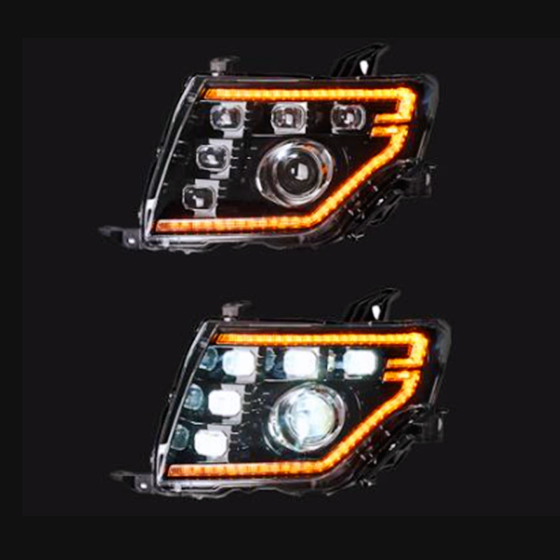 Auto Headlight For Pajero V97 Full LED Headlights 2009-20 21 V93 V95 LED Daytime Lights Dual Lens Signal Lamp