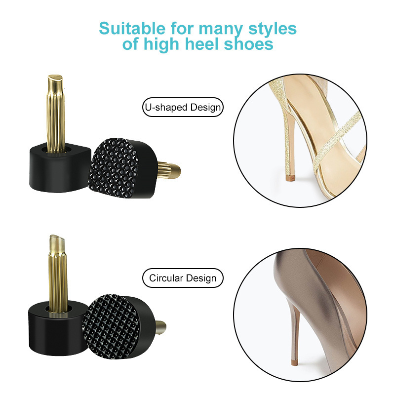 Shoe Parts Accessories 60Pcs Heel Caps for High Heels Dowel Lifts Lady Shoe Heeltaps Pins Wedding Care Kit Protectors Women Shoes Repair Accessories 2