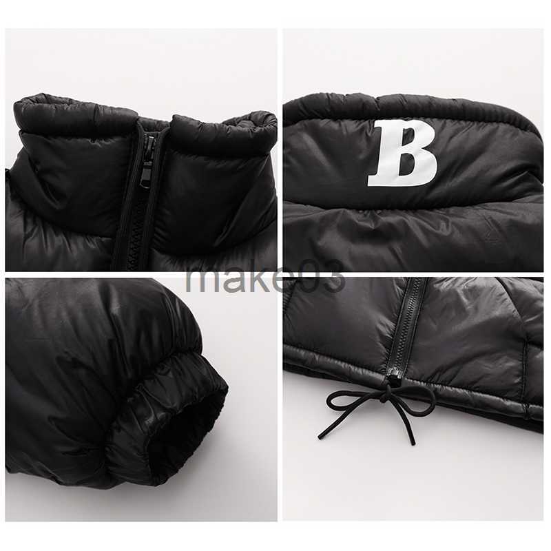 Down Coat Girls Winter Coat Letter Pull Rope Zipper Warm Down Boys Jacket 2023 Kids Jackets for Boys Casual Kids Parka Overcoat 213 Year J230823