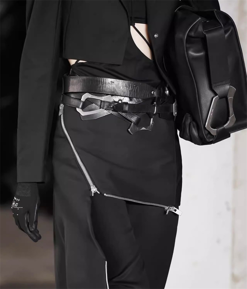 Other Fashion Accessories French HE Multifunctional Mountaineering Buckle Belt Disassembly Combination Cowhide Men s Folding 230822