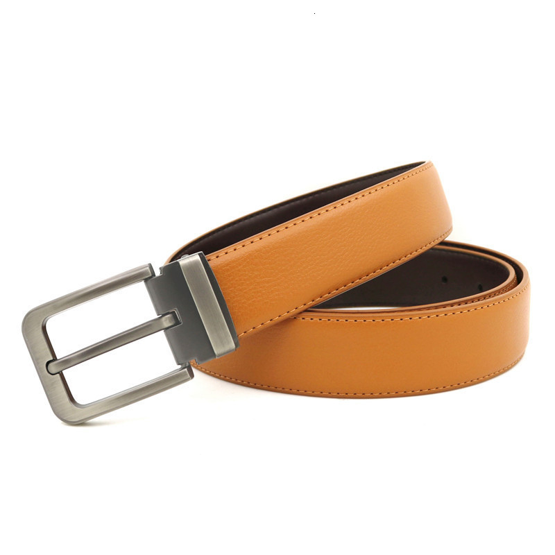 Other Fashion Accessories Stylish Men S Leather Belt Casual Pin Buckle Youth Travel Black Blue White Dark Brown Yellow A3374 230822