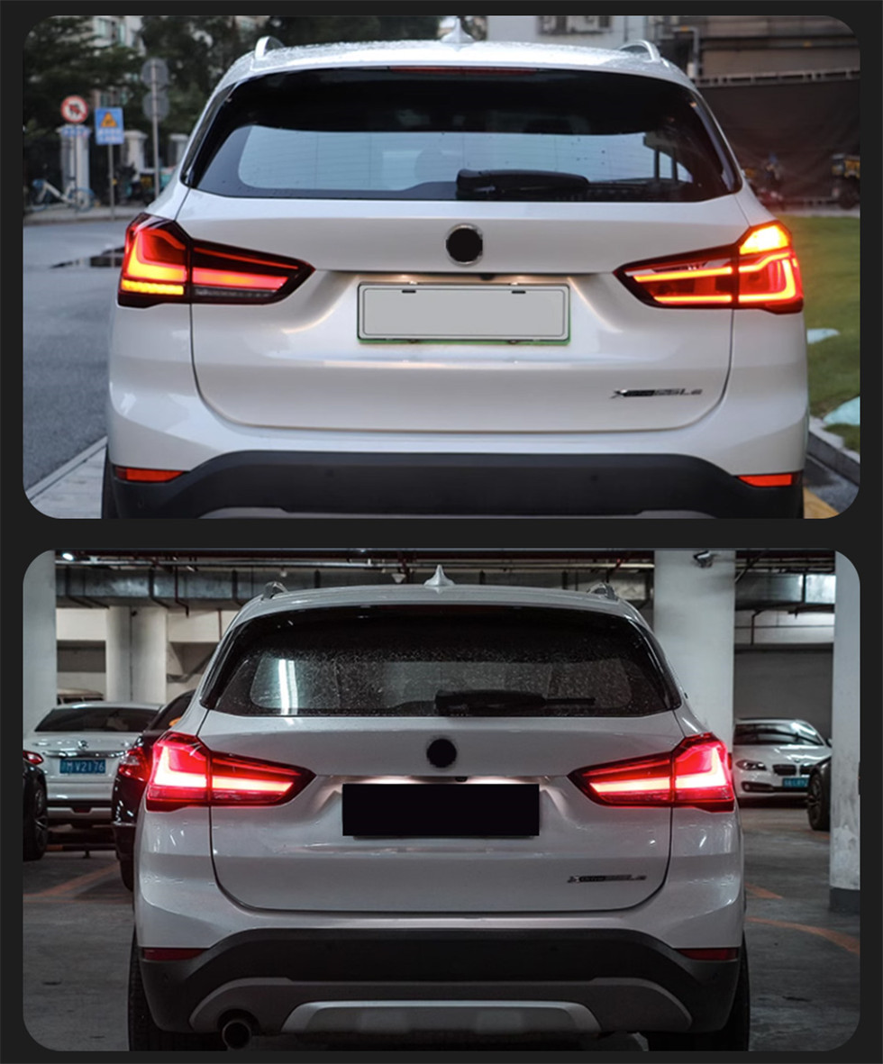 Car Tail Lights For BMW X1 F48 20 16-20 21 LCI Style LED DRL Running Signal Brake Reversing Parking Taillight
