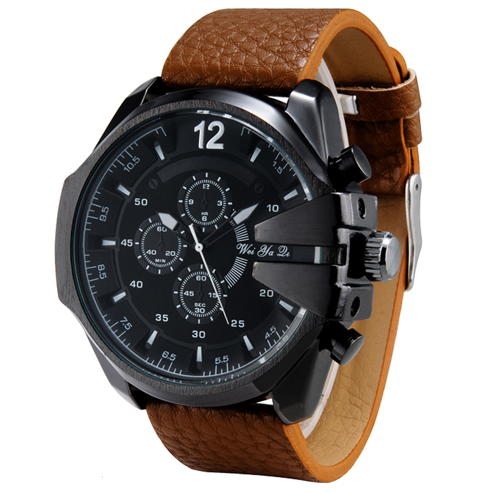 Other Watches Leather Strap Men Casual Watch Business Wristwatches Sports Military Quartz Man Clock Relogio Masculino 230822