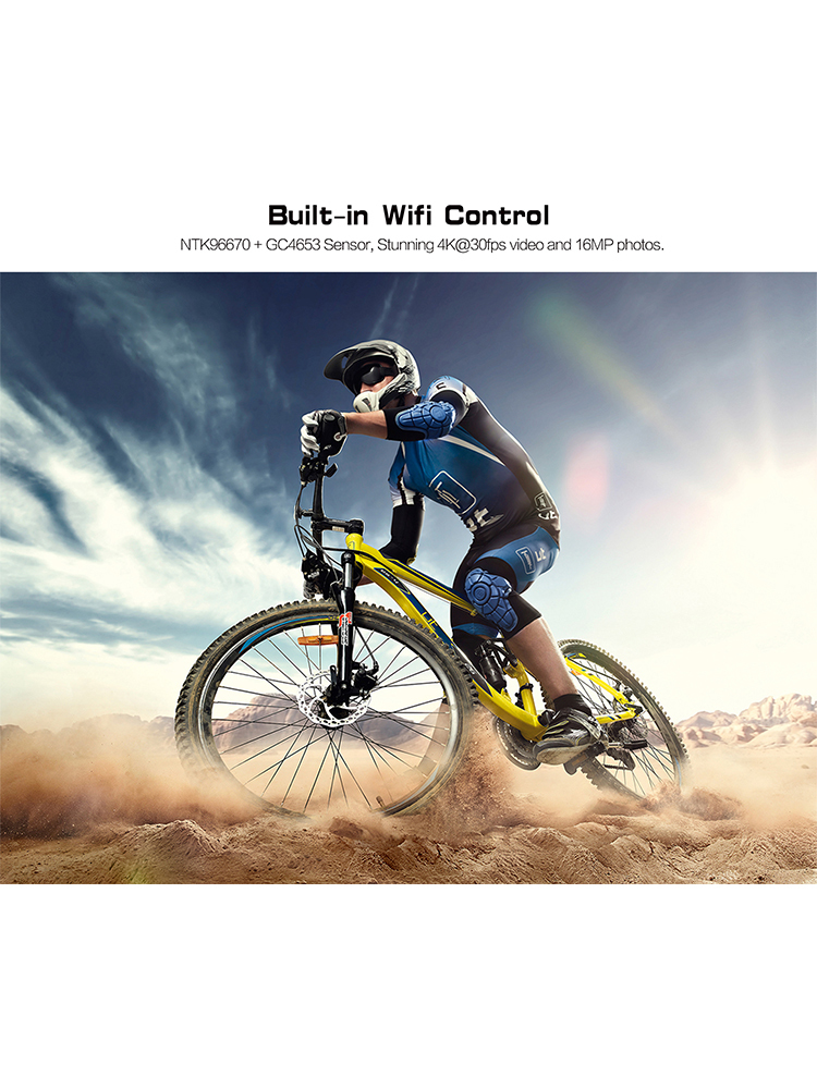 Weatherproof Cameras EXSKOF Action Camera 4K 30fps Waterproof Wifi 170 Degree Angle Motorcycle Bicycle Helmet Camcorder Sports Video 230823