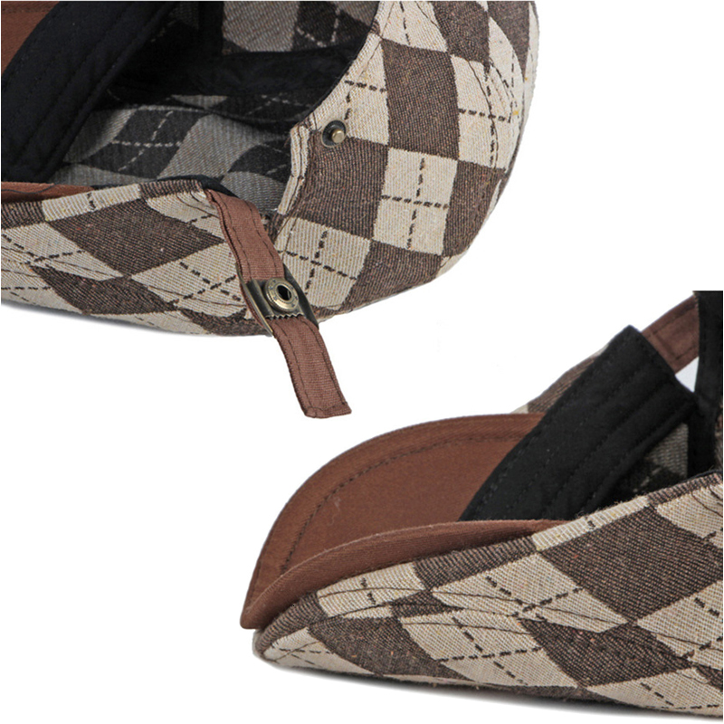 Berets Spring Fall Men's Beret Hat Retro Plaid Herringbone Cap Forward Flat ed Women Dailywear Sunshade Cabbie Driving 230822
