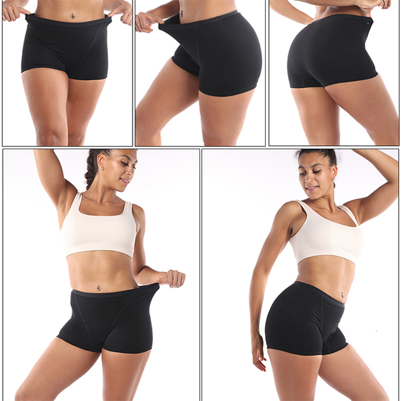 Women's Panties S4XL Super Absorb Boyshort Underwear Women Safety Menstrual Panties Period Leak Proof Women's Pants Incontinence Plus Size 2
