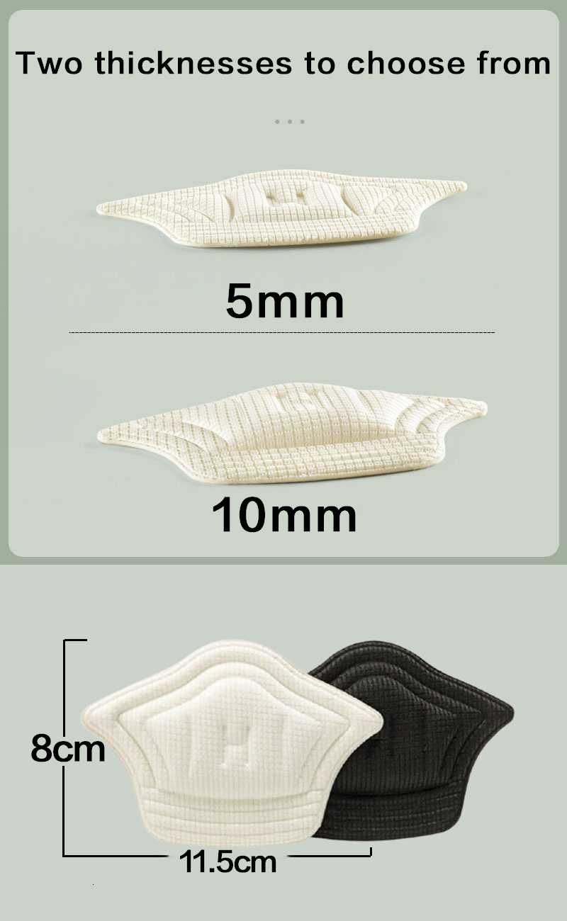 Shoe Parts Accessories 2pcs Insoles Patch Heel Pads for Sport Shoes Adjustable Size Antiwear Feet Pad Cushion Insert Insole Protector Back Sticker 230