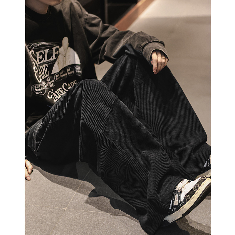 Men s Tracksuits Corduroy Pants Men Oversized Fashion Retro Casual Japanese Streetwear Hip hop Loose Wide Leg Mens Trousers S 2XL 230823
