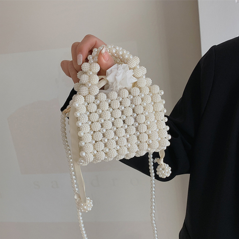 Handbags Cute Girls Princess Crossbody Bags Beads Purses and Handbags for Women Mini Coin Wallet Pouch Kawaii Kids Tote Hand Bags 230823