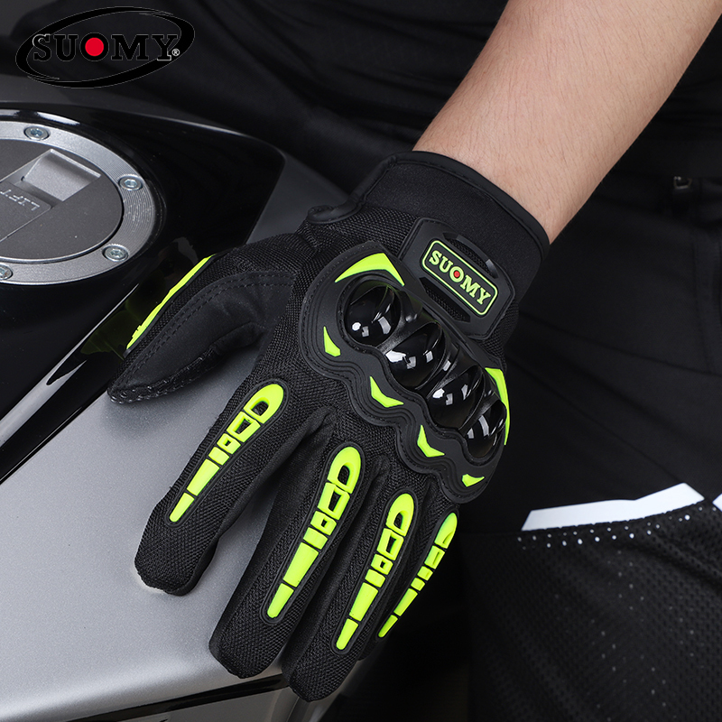 Five Fingers Gloves Suomy Series Full Finger Motorcycle Gloves Summer Breathable Mesh Moto Bike Cycling Men Women Touch Screen Motocross Guantes 23082
