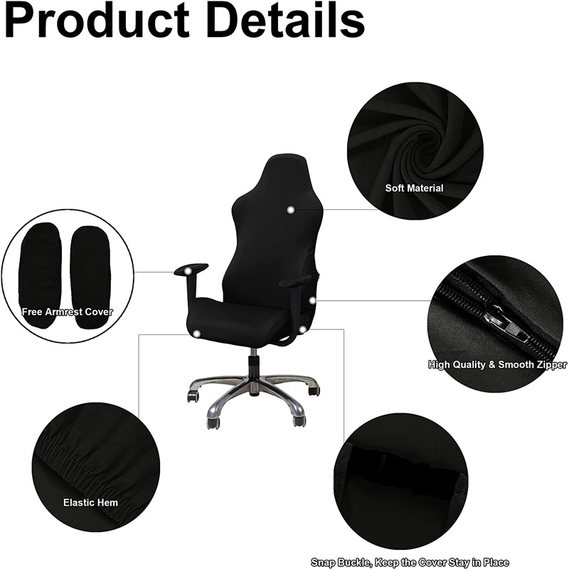 Chair Covers Gaming Chair Covers Seat Cover For Elastic Office Chair Cover Spandex Computer Chair Slipcover For Armchair Protector Seat Cover 230823