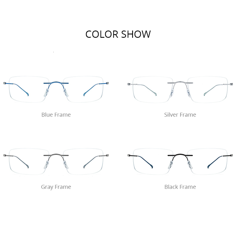 Fashion Sunglasses Frames FONEX Rimless Glasses Frame Men Square Prescription Frameless Eyeglasses Women Optical Screwless Eyewear F85708 230822