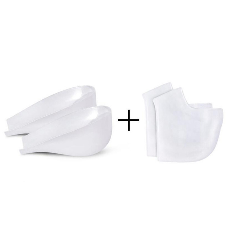 Shoe Parts Accessories Unisex Invisible Height Lifting Increase Insoles Silicone Elastic Heel Pad Foot Protection Men Women Cushion Hidden Insole 2308